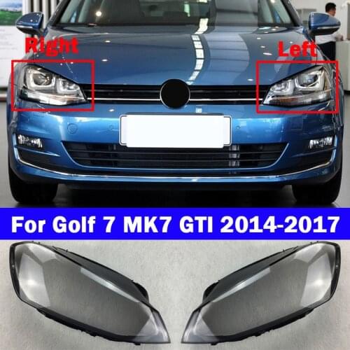Car Front Headlight Cover For Volkswagen Golf 7 VW MK7 GTI 2014-2017 Auto Light Caps Case Glass Lens Lampshade Headlamp Shell