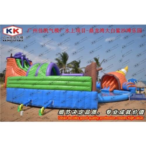 Commercial Water Park Project Double Lane Octopus Slides Inflatable Water Slide For Adult Swimming Pool