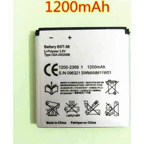 New BST-38 BST 38 BST38 Phone Battery 1200mAh replacement battery for Sony Ericsson K770 K770i K580 K850i K858 R300 R306 S312