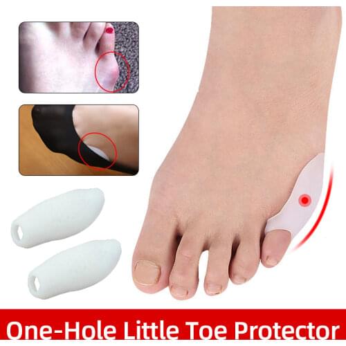 Little Toe Protector Small Toe Anti-Wear Silicone Pads Relief Little Toe Pain Protectors Hallux Valgus Corrector Toe Separators