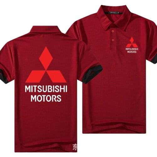 Brand for Mitsubishi Polo Shirt Men Cotton Short Sleeve Tee Shirts Mens Casual Summer Breathable Solid Color Polos shirt