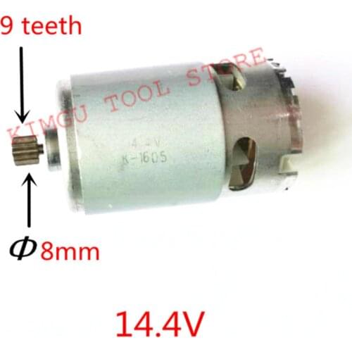 9 Teeth Replacement rotor DC Motor 14.4V For HITACHI Cordless Drill Driver Screwdriver tools parts motor