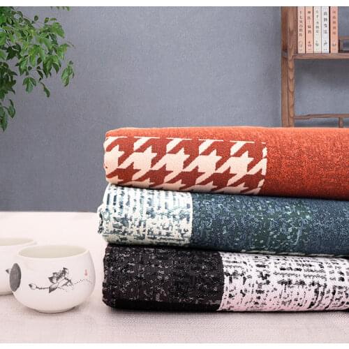 150cm High-precision jacquard fabric stitching lattice pattern sofa cushion furniture table runner fabric for sewing DIY