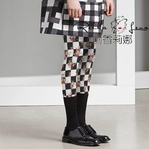 2020 Stockings Polyester Women Tights Fashion Retro and Plaid Primer Direct Selling Sale Cotton Rushed Medias Pantis Woman Grid