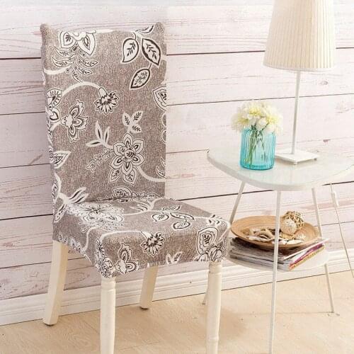 1 Pcs Elegant Spandex Chair Cover Kitchen Dining Room Elastic Stretch Seat Covers Slipcover 10 Colors Seat Case Housse De Chaise