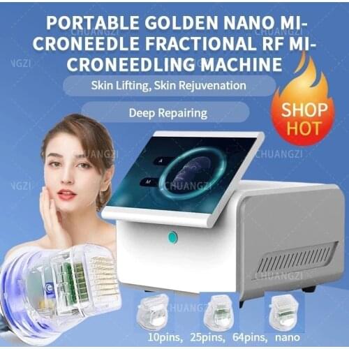 10/25/64pins /nano rf microneedle fractional/portable fractional rf beauty machine