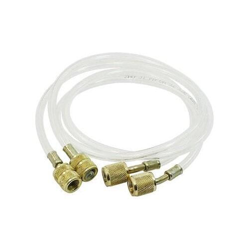2 Pcs 9mm Thread Female Connector Charging Hoses Tube for Refrigeration 80cm