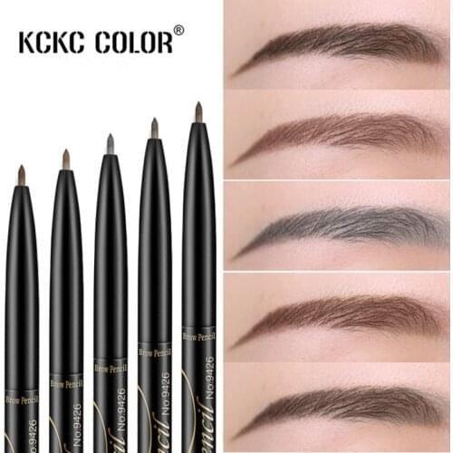 5 Colors Fine Sketch Double Head Eyebrow Pencil Natural Waterproof Super Durable Eyebrow Pencil Makeup Tools with Brush