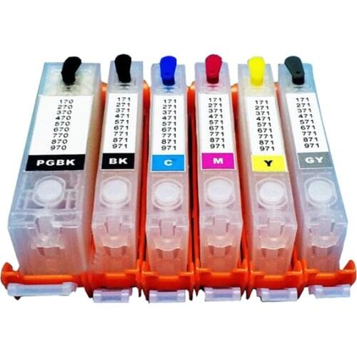 6pcs/lot 6 colors PGI-970XL CLI-971XL Ink cartridges for Canon PIXMA MG7790 with ARC chips