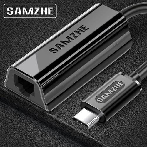 SAMZHE USB C Ethernet USB-C to RJ45 Lan Adapter for MacBook Pro Samsung Galaxy S9/S8/Note 9 Type C Network Card USB Ethernet