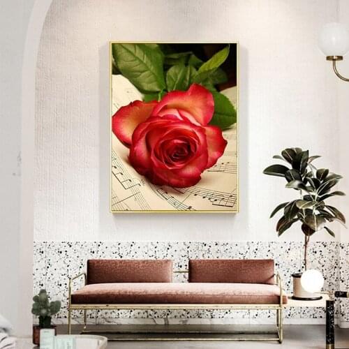 Flower Full Drills Diamond Embroidery Rose Diamond painting Round/Square Needlework DIY Mosaic Christmas Gift Home Decor MOCOPL
