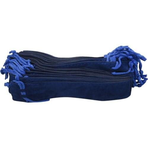 50 Pcs Blue Velvet Pen Pouch Sleeve Holder Single Pen Bag Case Pencil Bag