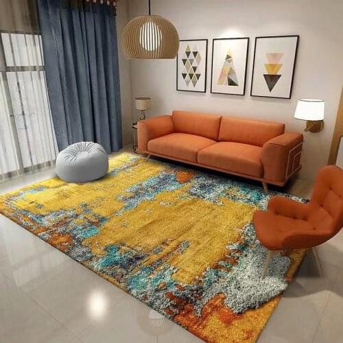 Free Shipping Rugs Light Luxury American Style Living Room Carpet Abstract Vintage Bedroom Bedside Rug Room Decoration Teenager