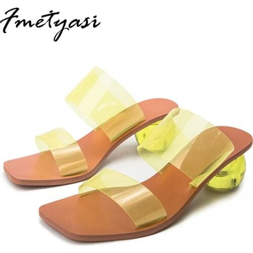 Sandals Shoes Woman Medium Heel Hot Sale PU Hollow Shoes Woman Medium Heel Square Open Toe Chunky Heels Leopard Slip-on