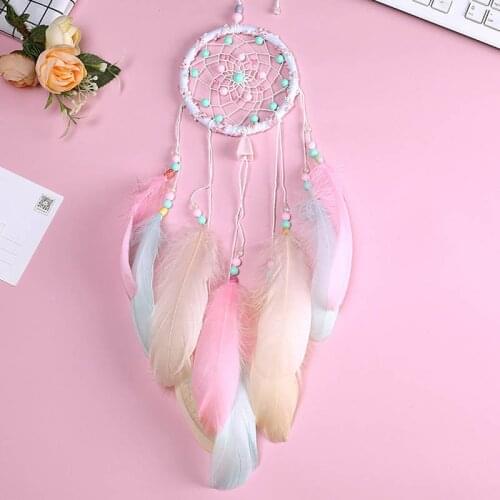 Girl heart burst birthday gift dreamcatcher lovely seven colors float dream net hanging ornaments room decoration valentine gift