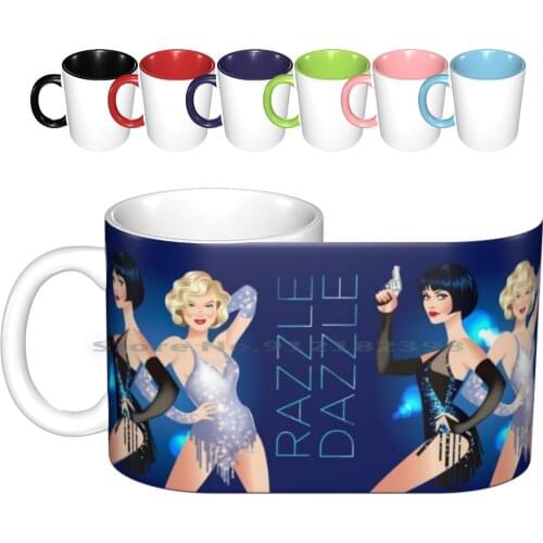 Razzle Dazzle Ceramic Mugs Coffee Cups Milk Tea Mug Razzle Dazzle Roxie Hart Velma Catherine Zeta Jones Zeta Jones Renee