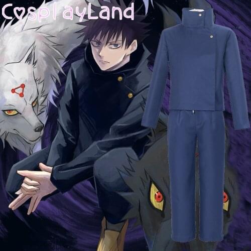 Anime Costumes Jujutsu Kaisen Megumi Fushiguro Cosplay Costume Halloween Christmas Party Uniform Top Pants Full Set Men Outfit
