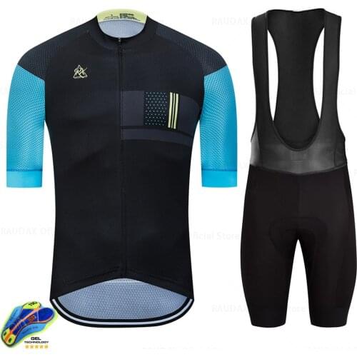 Raudax Mens Clothes Wear Better Rainbow Pro Team RX Areo Cycling Jersey Short Sleeve Cycling Clothing Summer MTB Road Bike Sets