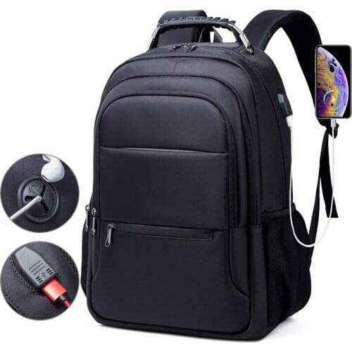 2021 New Men Backpack Fashion Waterproof School Backpack USB Charging Business Travel Backpacks Fit For 17.3 Inch Laptop Mochila