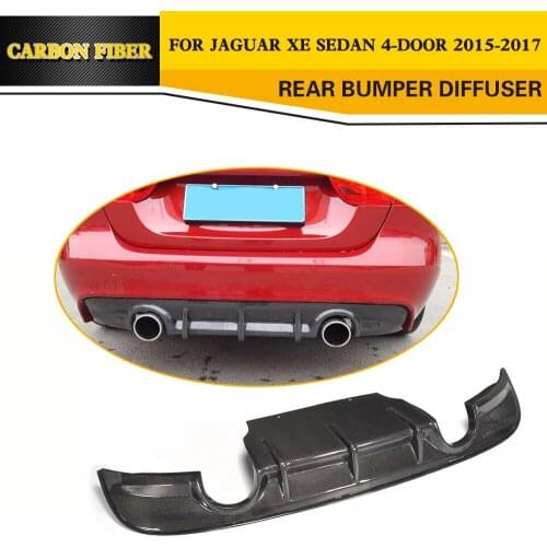 For XE Carbon Fiber / FRP Racing Rear Bumper Lip Diffuser For Jaguar Sedan 4-Door 2015 2016 2017 Car Bumper Apron Guard Plate