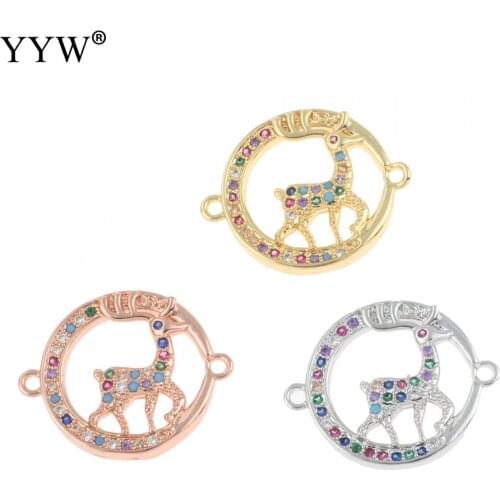 Sika Deer Pendants Double Hole 1.5mm Connector Pendants For Jewelry Making Necklace Bracelet Earrings Diy Jewelry Findings 10pcs
