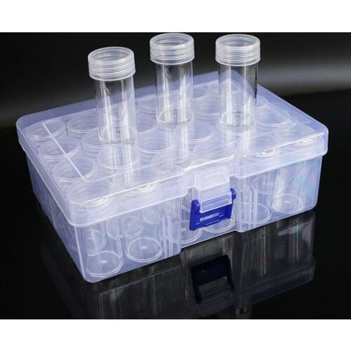 6/8/12 Bottles Box Transparent Container Case Diamond Painting Accessories Diamond Embroidery Beads Storage Box Organizer Tools