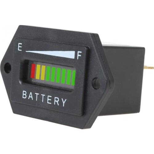 12 / 24V 36V 48V Rectangle Three-color LED Battery Charge Status Indicator