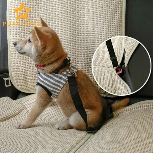 High Quality Pet Dog Car Belt Adjustable Dog Comfortable Car Belt For Safe Small Medium Large Dog Cat Seat Belt Harness PY0006