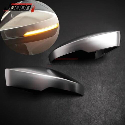 Replace 2pcs Matte Silver For Skoda Octavia Mk3 5E 2013 - 2018 Car Mirror Side Wing Rearview Cover Shell ABS Chrome