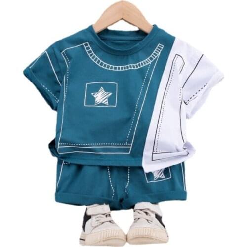 New Summer Baby Girl Clothes Fashion Children Boys Casual T-Shirt Shorts 2Pcs/Sets Toddler Sports Cotton Costume Kids Tracksuits