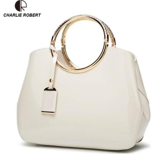 Patent Leather Dress Wristlets Handbags Seven Colors Women Lady Solid Zipper 2019 New Hot New Style Wristlets