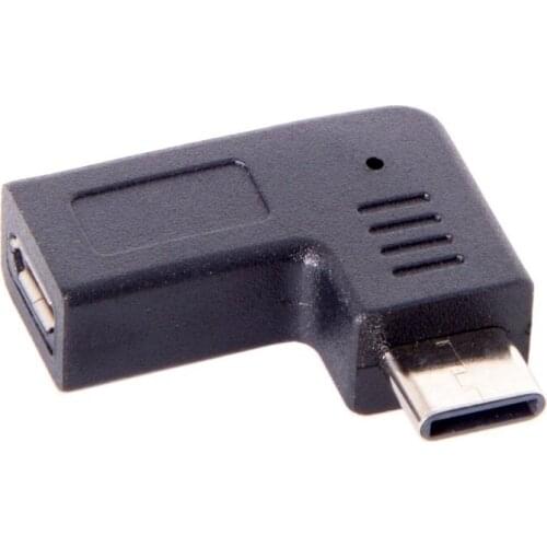 USB-C Type-C Male to Micro-USB 2.0 5Pin Female Data Adapter 90 Degree Angled Type