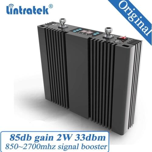 CDMA Lintratek 2W Signal Booster Amplifier 850 900 1800 2100 GSM Amplifier Mobile 85db Gain DCS WCDMA 2G 3G 4G LTE Repeater