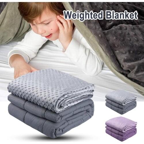 Cotton Weighted Blanket Glass Beads Ventilation Relieve Stress Autism Anxiety Disorders Children Adults Gravity Blanket Sleeping