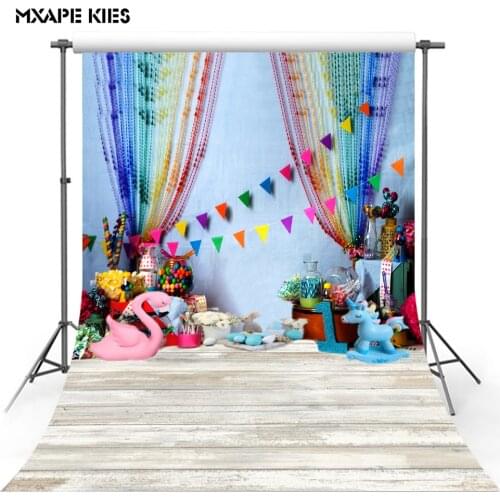 Birthday Balloon Backdrops For Photography Family Party Colorful Decor Baby Portrait Poster Photography Backgrounds Photo Studio