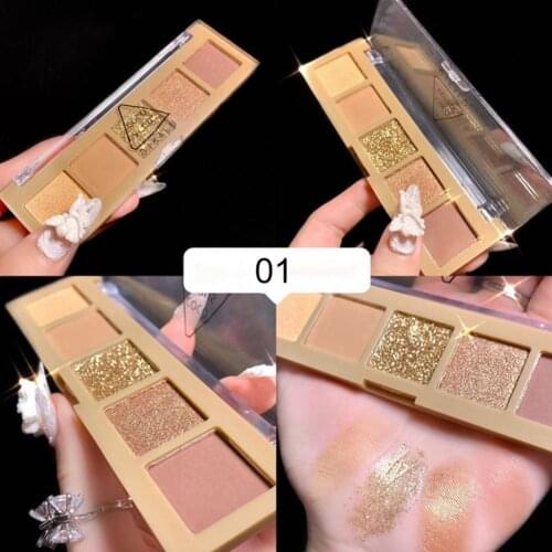 High Pigmented Makeup Supplies Mini 5 Colors Shiny Matte Eye Pigment Eye Shadow Palette for Wedding