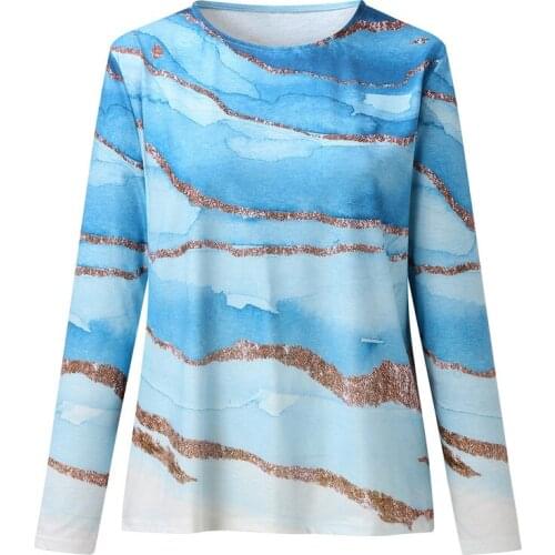 Vintage Print Tops Mujer Tshirt Women 2021 Fashion Casual Streetwear Harajuku Plus Size Long Sleeve Tee T Shirt Femme 5XL