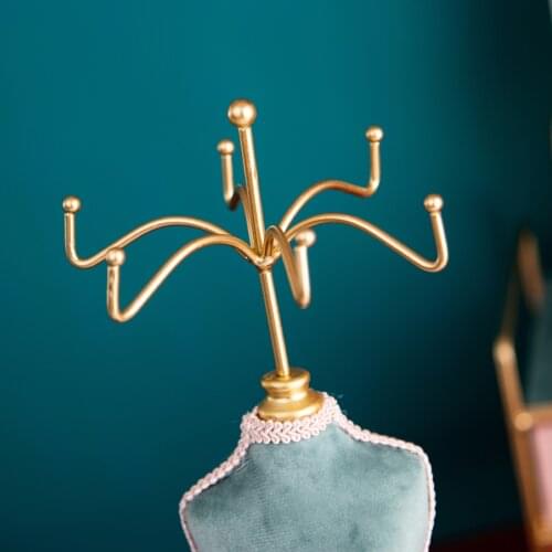 Metal Jewelry Display Stand Mannequin for Necklace Earring Bracelet Women