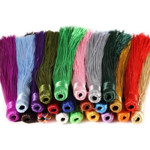 10pcs 12CM Silk Tassel Fringe for women DIY Hanging Dangle Earrings Jewelry Chinese Knot Fan Bag Accessories