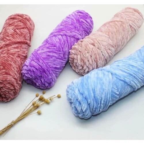 100g Chenille Velvet Yarn Soft Blended Knitting Wool Crochet thread Handmade DIY Scarf Coat Baby Blanket