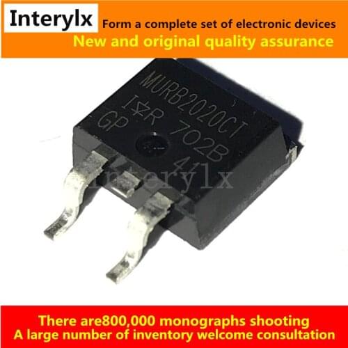 5PCS 100% NEW MURB2020CT MURB2020 TO-263 20A 200V Fast Recovery Rectifier Diode