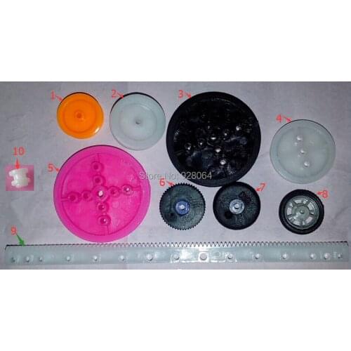 10 kinds 50pcs pulley / gear / small wheel / remote control aircraft landing gear wheel / toy accessories