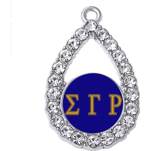 Double Nose sorority fraternity sigma gamma rho charm pendant metal sticker society jewelry for necklace earring making diy
