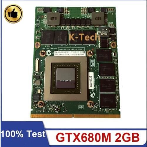 GTX680M GTX 680M GDDR5 2GB N13E-GTX-A2 Graphics Video Card For DELL Alienware M15X M17X R4 M18X R1 R2 R3 R4 Laptop Fast Shipping