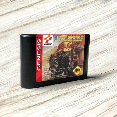 Lethal Enforcers II Gun Fighters - USA Label Flashkit MD Electroless Gold PCB Card for Sega Genesis Megadrive Video Game Console