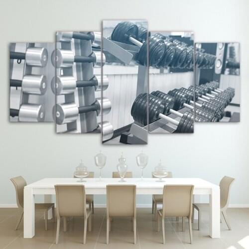 Painting Abstract Art Wall Modular Frame Picture 5 Panel Sports Equipment For Living Room Home Decoration Canvas Printed