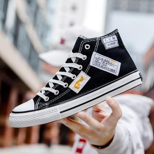 High Top Flats men Vulcanized Shoes Factory Outlet Female Canvas Shoes 2020 Men Casual Shoes High Quality 2020 New Spring Autumn