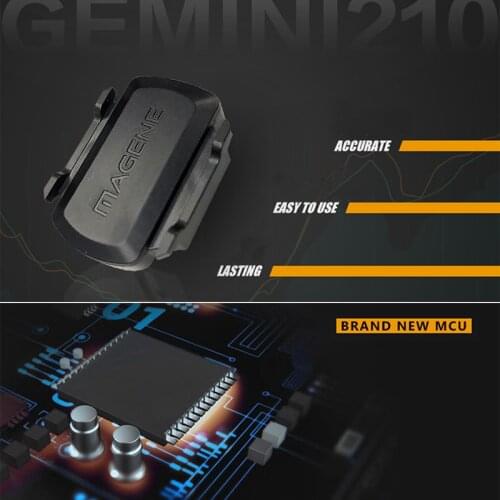 Magene Computer Speedometer Gemini 210 S3+ Speed Cadence Sensor Cadence Ant+Bluetooth-Compatible Bike Computer For Strava Garmin