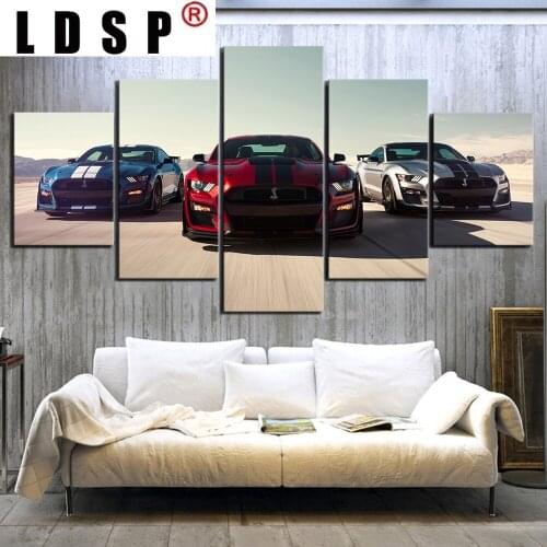 LDSP 5 Panels Luxury Cars Canvas Paintings Modular Printed Posters Wall Art Pictures Modern For Home Decor Living Room Unframed