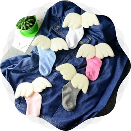 Cute cozy baby boy/girls Socks Angel Wing Lovely Child ankle Socks Candy Color cotton Sock For Girls Children feetwear 0-5Y